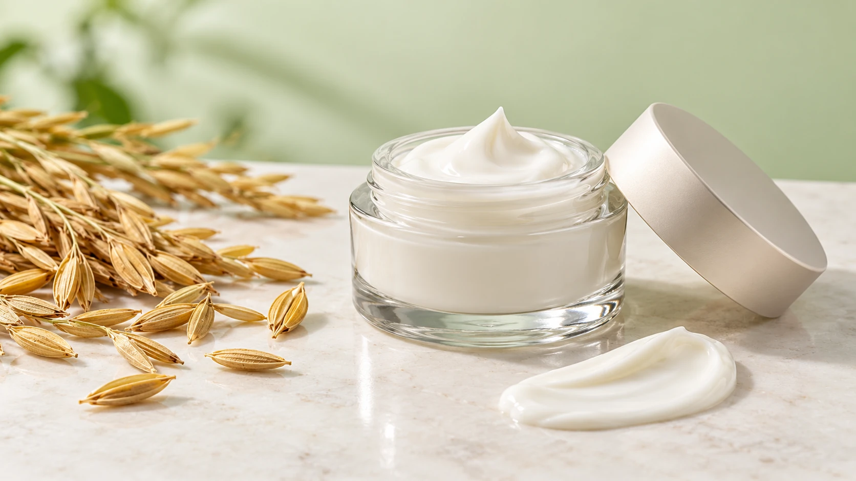 Personal care formulation and rice husks — illustration